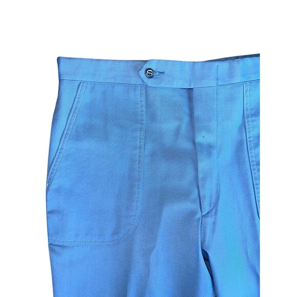 Vintage Sansabelt Blue Golf Pants 70s Mod Slacks Men’s Retro Style - Picture 15 of 16